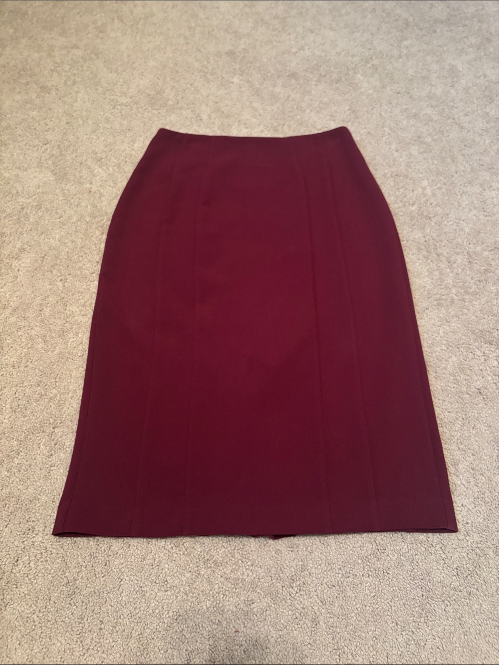 Eva Mendes NY&C Burgundy Fitted Pencil Skirt